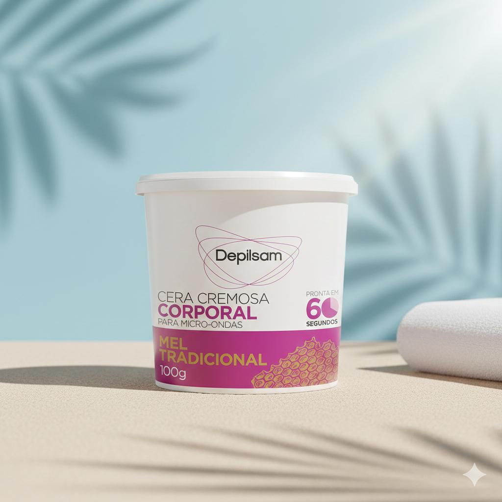 Cera Cremosa Corporal Depilsam de Micro-Ondas Mel 100G em Oferta na Shopee