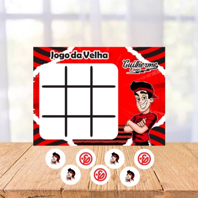 Jogo da Velha Enaldinho Personalizada / Lembrancinha de Festa /Aniversário Infantil