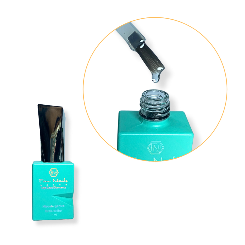 Top Coat Diamante Extra Brilho 15ml - Fan Nails