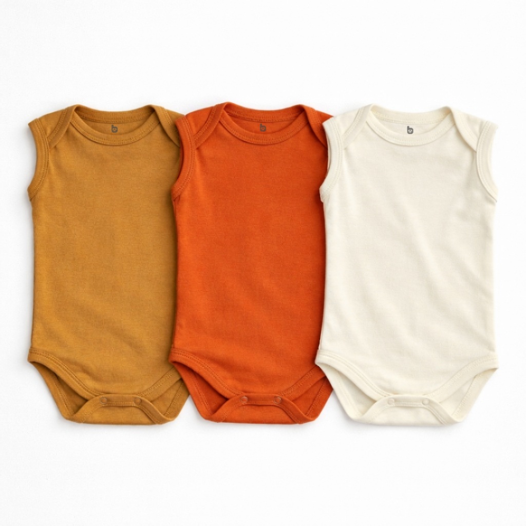 Kit com 3 Bodies de Bebê Infantil Regata Terrosos 100% Algodão em Oferta na Shopee