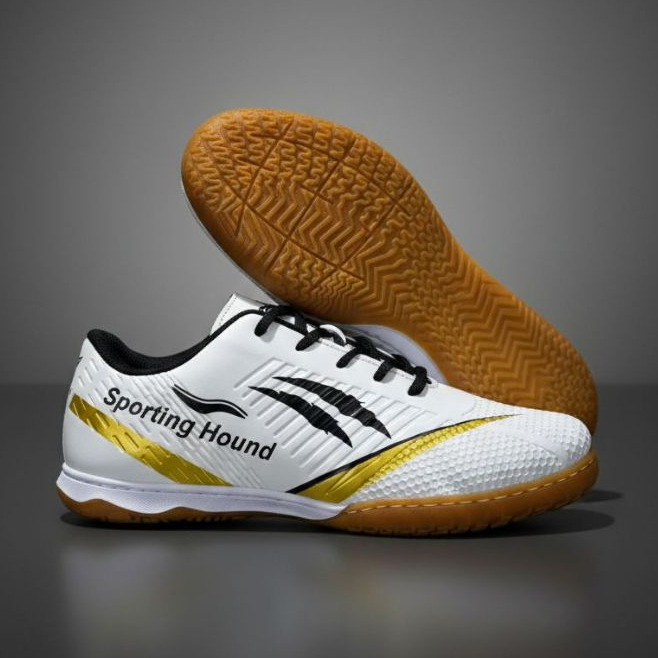Chuteira Futsal Salão Masculina  e Feminia Sporting Hound Adulto Trava Baixa Sala Profissional Confortável Treino e Jogo
