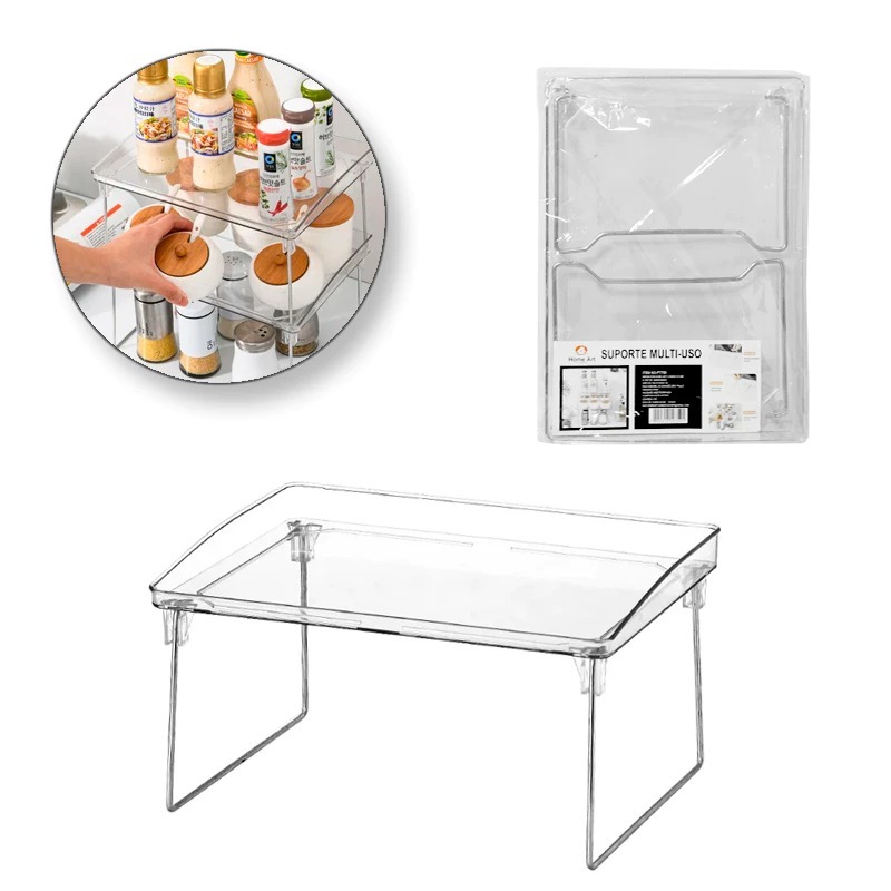 Suporte Prateleira Organizador De Plastico / Aramado Retangular Empilhavel em Oferta na Shopee