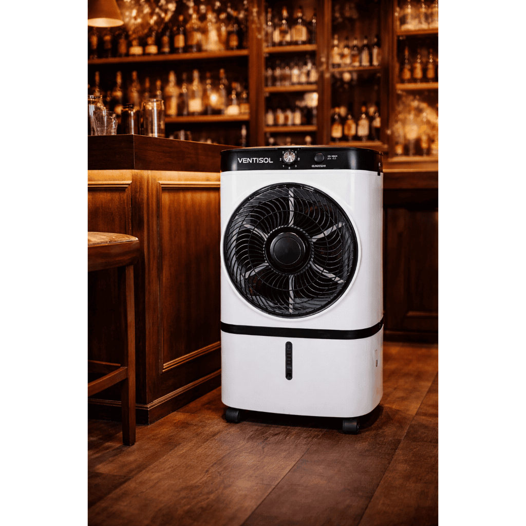 Climatizador Umidificador Refrigerador Portátil Ar Frio Ventisol 9 Litros Gelo Filtro Minimalista