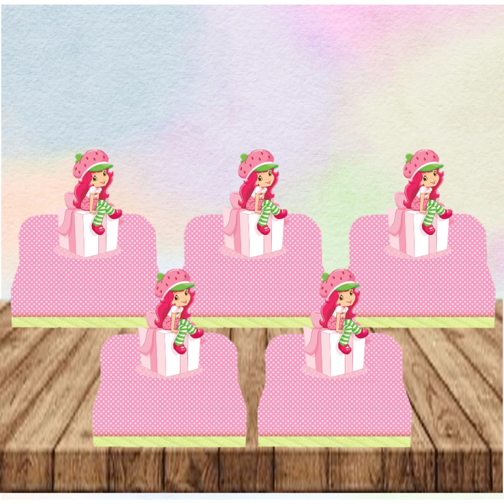 25 PORTA BIS TEMA MORANGUINHO - PORTA BIS - DECORAÇÃO DE MESA - PAPEL - LEMBRANCINHAS