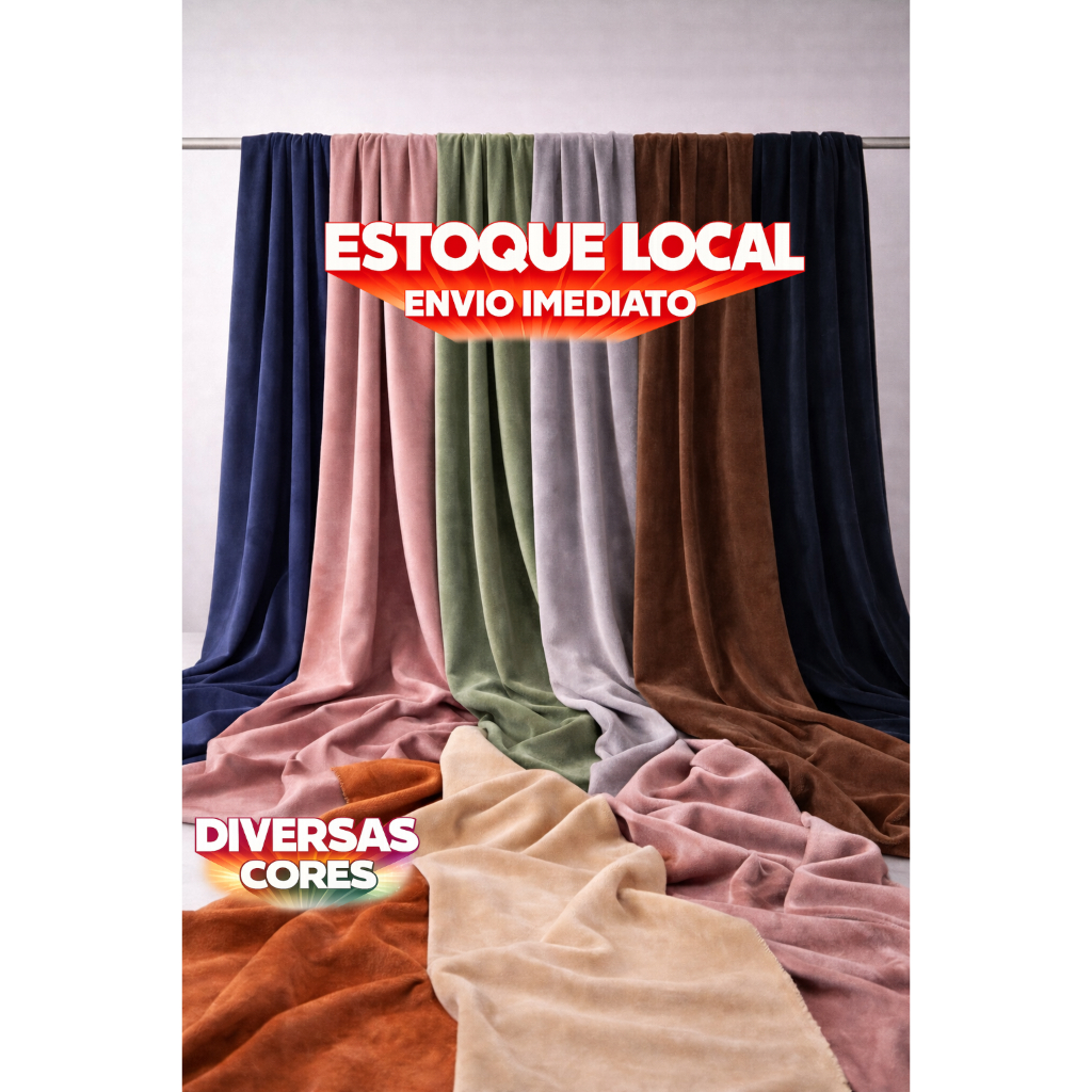 Tecido Veludo Suede Paris 1m x 1,40 macio para Reforma Sofá Cortina estofado Cadeira Poltrona Almofada Sousplat