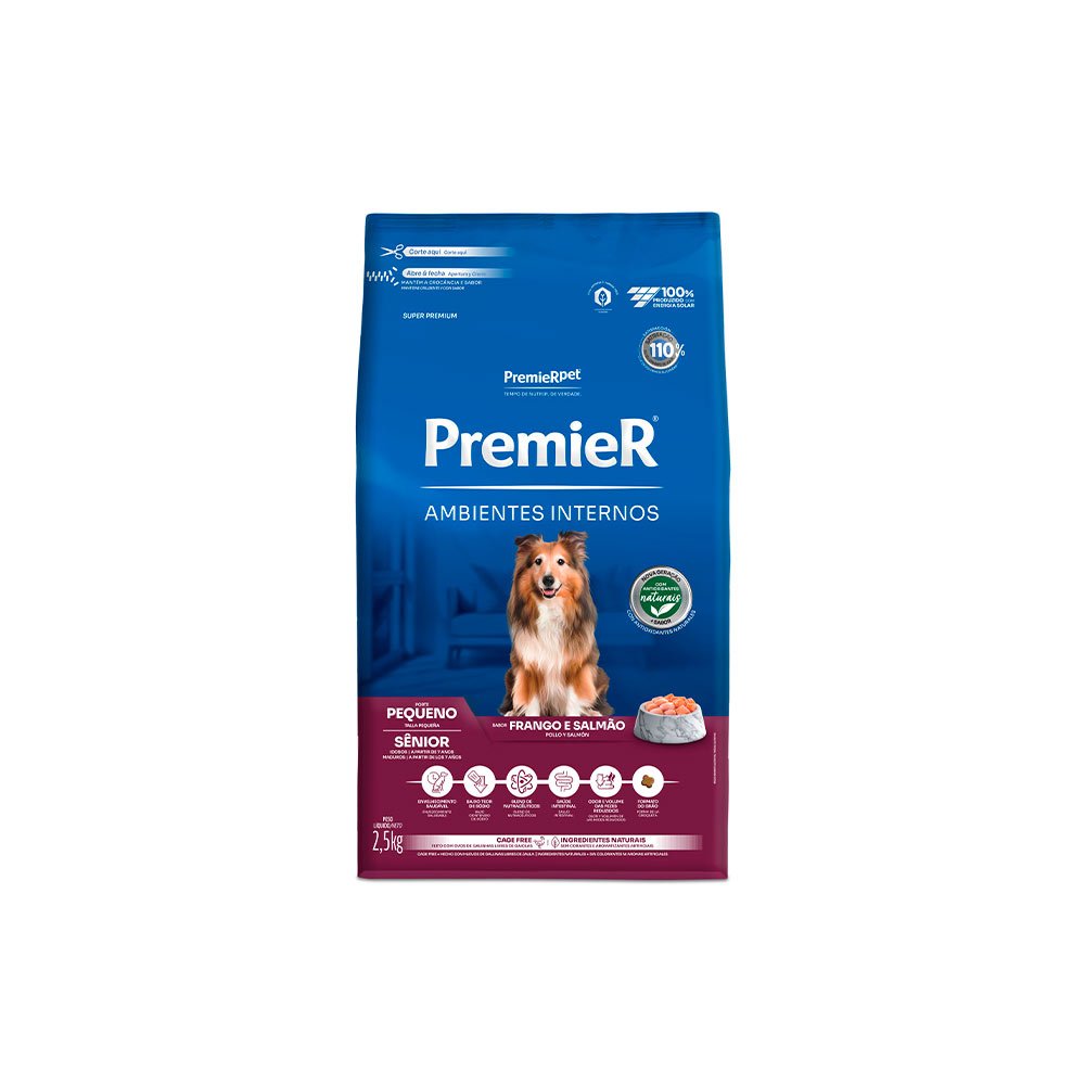PREMIER AMBIENTES INTERNOS CAES ADULTO SENIOR 7+ 2,5KG
