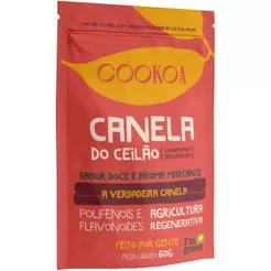 Canela do Ceilão Cinnamomum Zeylanicum Cookoa Sem Glutén em Pó Pura 60g Importada