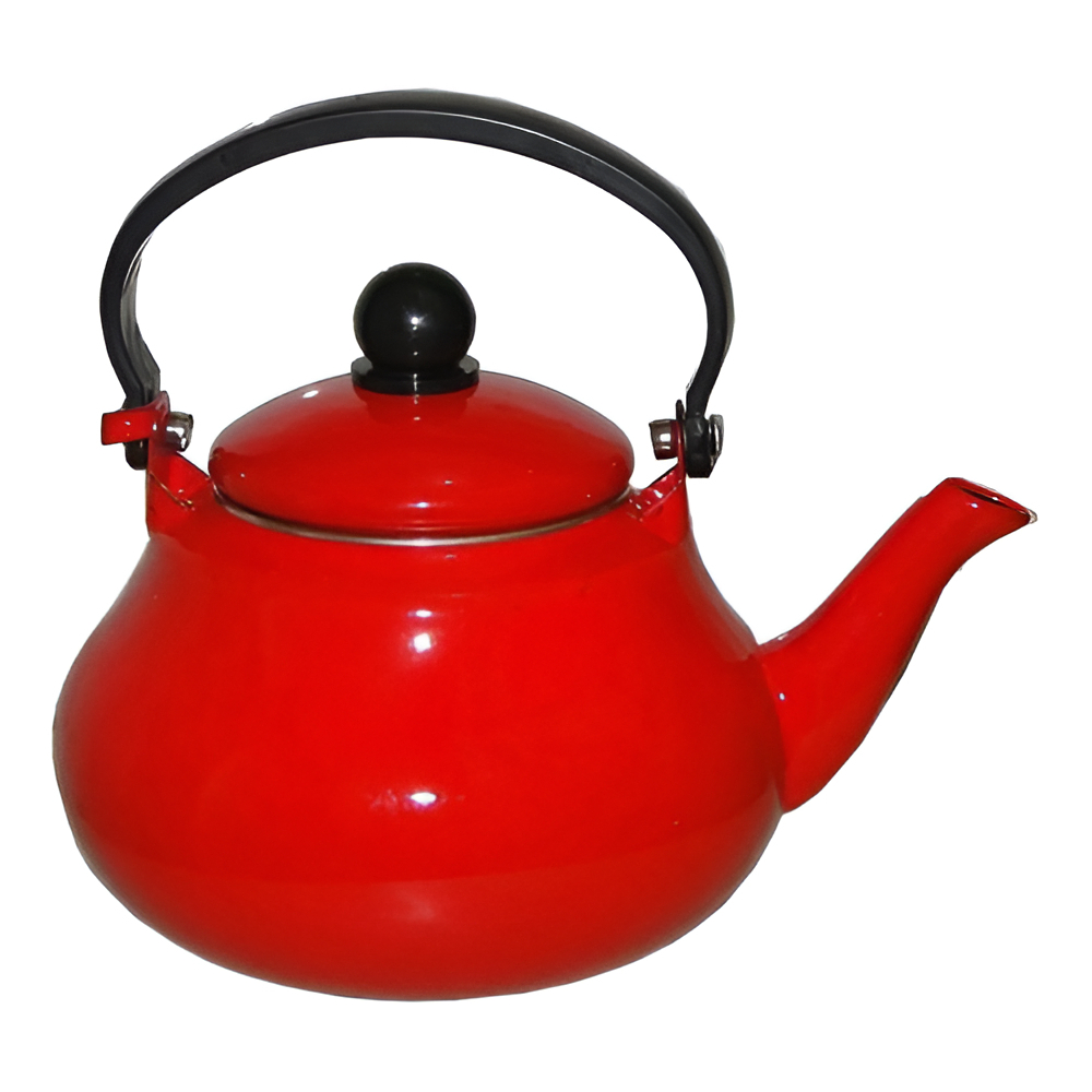 Chaleira Esmaltada Tradicional 1,5 Litros Vermelha Allplus Vermelho