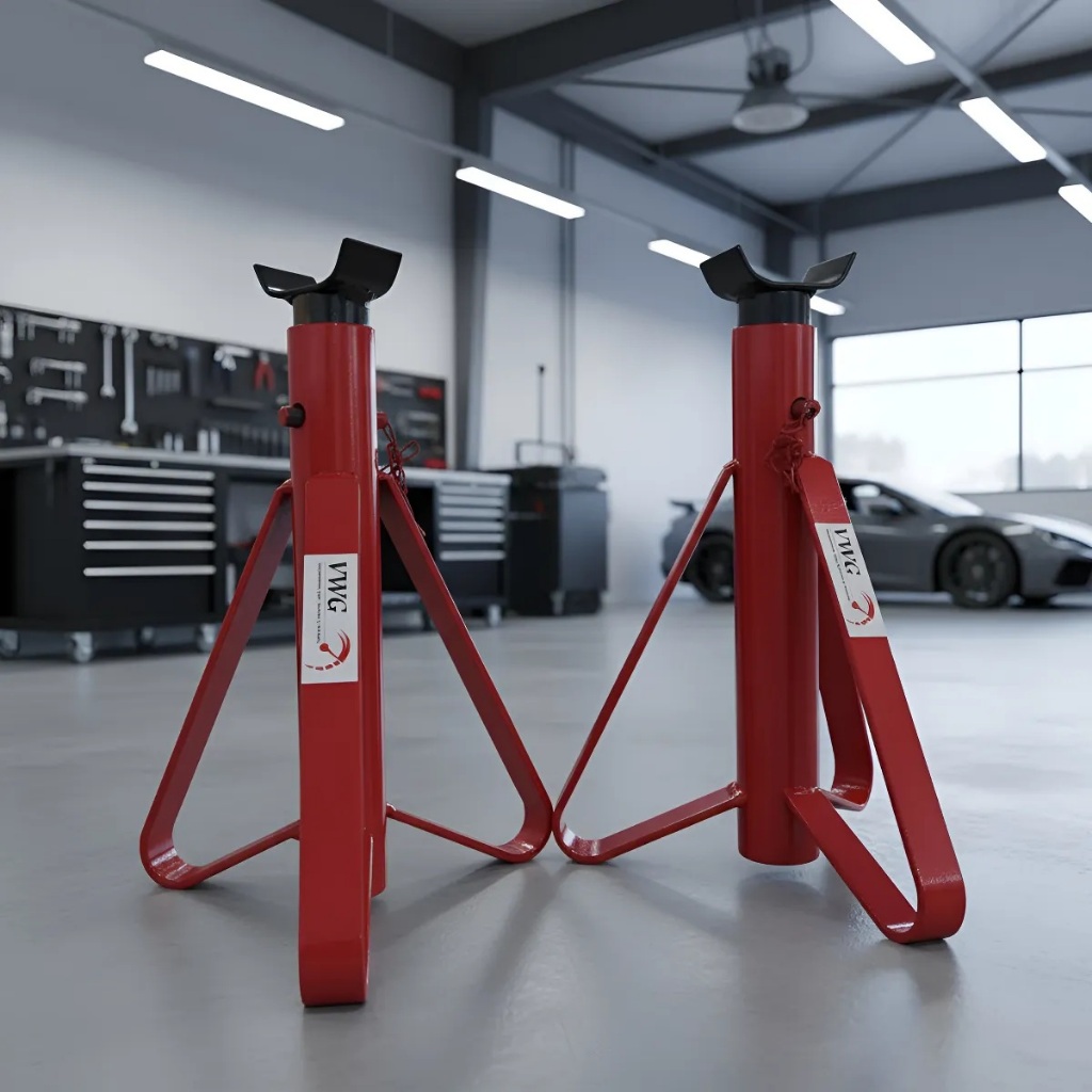 KIT 2 Cavalete 2 toneladas automotivo carro tripé vermelho em Oferta na Shopee