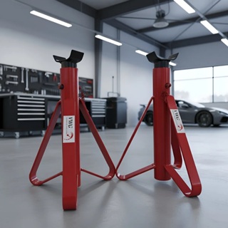KIT 2 Cavalete 2 toneladas automotivo carro tripé vermelho em Oferta na Shopee