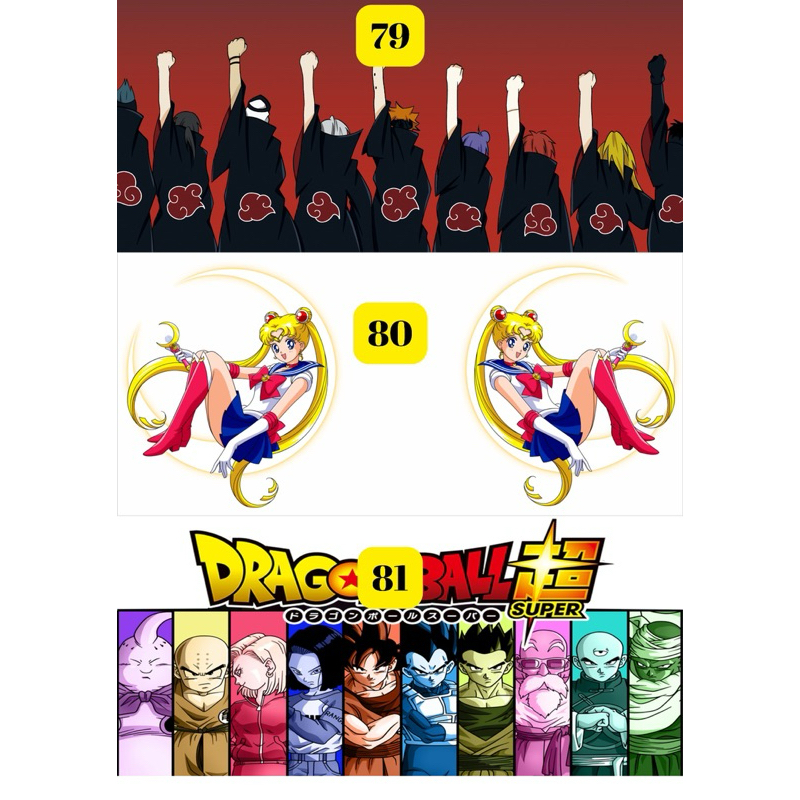 Artes impressas para sublimação anime Naruto/ Dragon ball z/ Pikémon - Artes para sublimar canecas