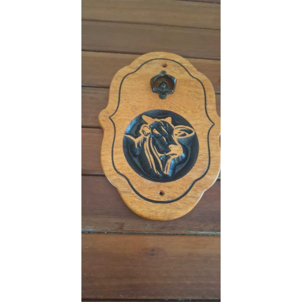 Abridor de Garrafa de Parede Cerveja Boi Nelore. Abridor de garrafa