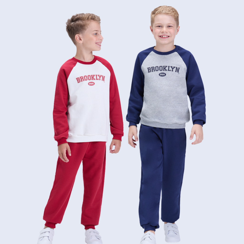 Conjunto Infantil Masculino Inverno Moletom Brooklyn