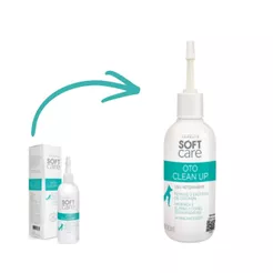 Oto Clean Up 100ml Solução limpeza de ouvido Cães e gatos Soft Care