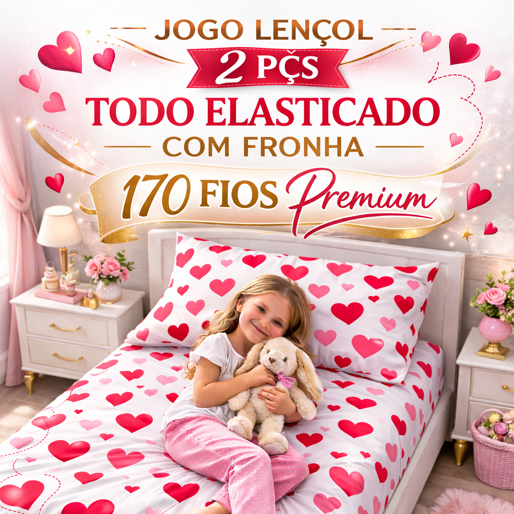 Jogo De Lençol Solteiro Infantil 2 Peças Estampado Colorido Forro De Cama Macio Confortável