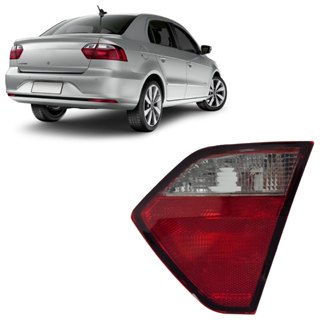 Lanterna Traseira Voyage G6 2013 2014 2015 2016 Bicolor Porta Malas Carcaça Preta Lente Estriada em Oferta na Shopee