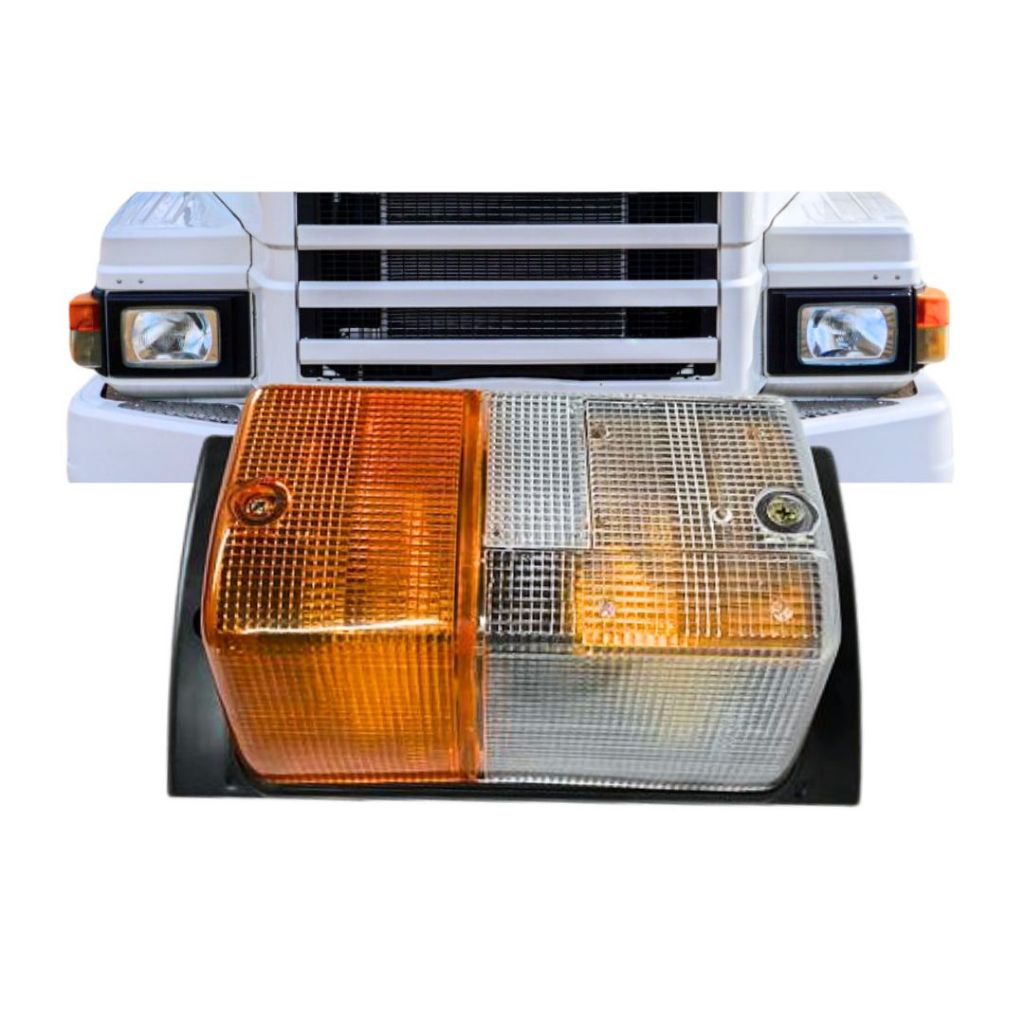 Lanterna Pisca Seta Dianteira Bicolor Para Scania T112 T113 T142 T143 R112 R113 R142 R143 Esquerdo