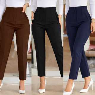 Calça Alfaiataria Feminina Cintura Alta Elegante  Social  Escritório Moda  megaliquida2026**& em Oferta na Shopee