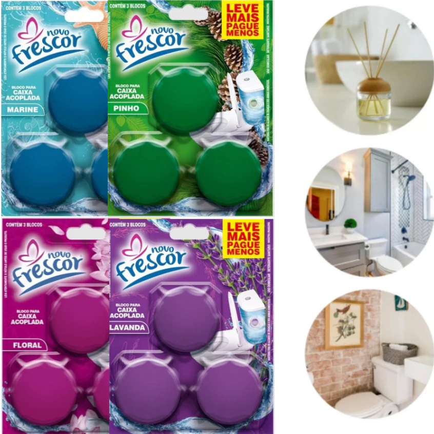 KIT C/09 OU 03 Blocos Para Caixa Acoplada Pedra Sanitária Pastilha Tablete - Limpeza Super Profunda ENVIO/ FULL em Oferta na Shopee