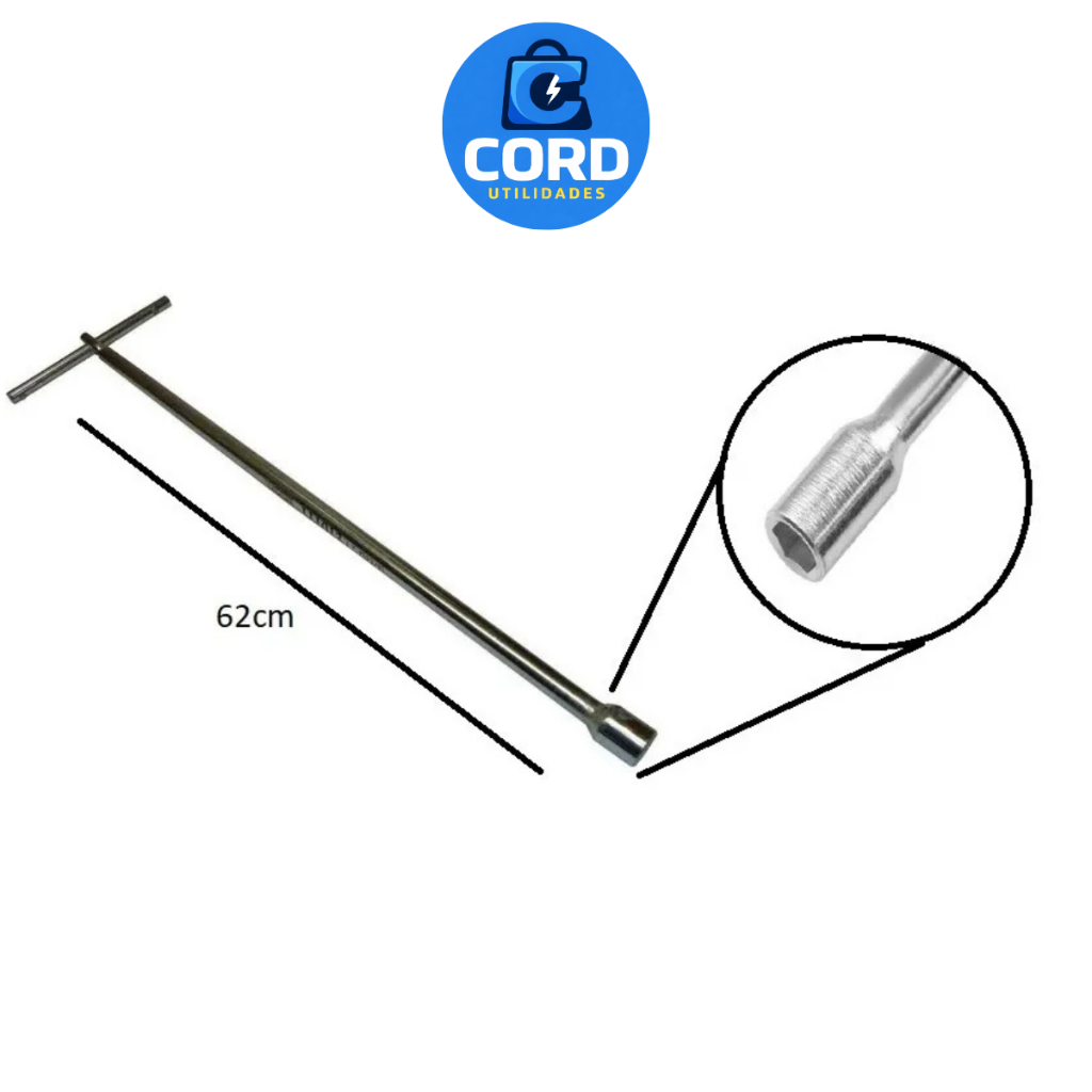 Chave T Longa 10mm Agitador Brastemp/Consul/Electrolux Universal 48/62cm em Oferta na Shopee