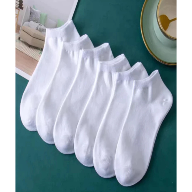 Kit 24 Pares Meias Brancas Cano Curto Soquete Unissex