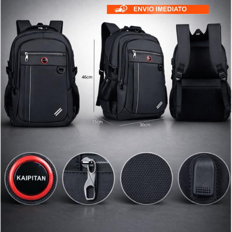Kit 2 Mochila de Viagem MascuIina e Feminina ImpermeaveI Reforçada Executiva para Notebook