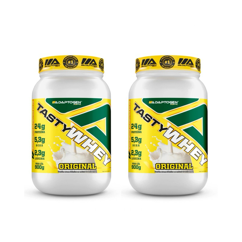 Kit 2 Tasty Whey Adaptogen 900g em Oferta na Shopee
