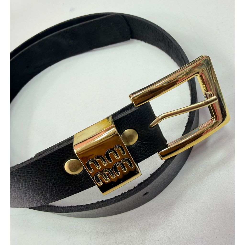 Krica Kids - Cinto Infantil Juvenil Menina Fivela Dourada Metal - MM