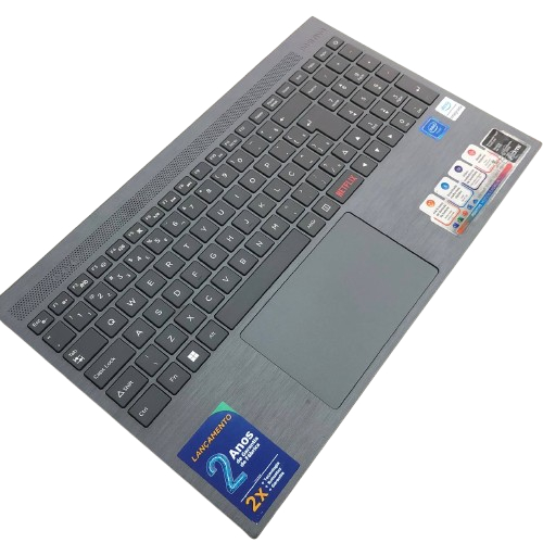 Carcaça Base Com Teclado e Touchpad Para Notebook Positivo Motion C4128g-15 Chumbo