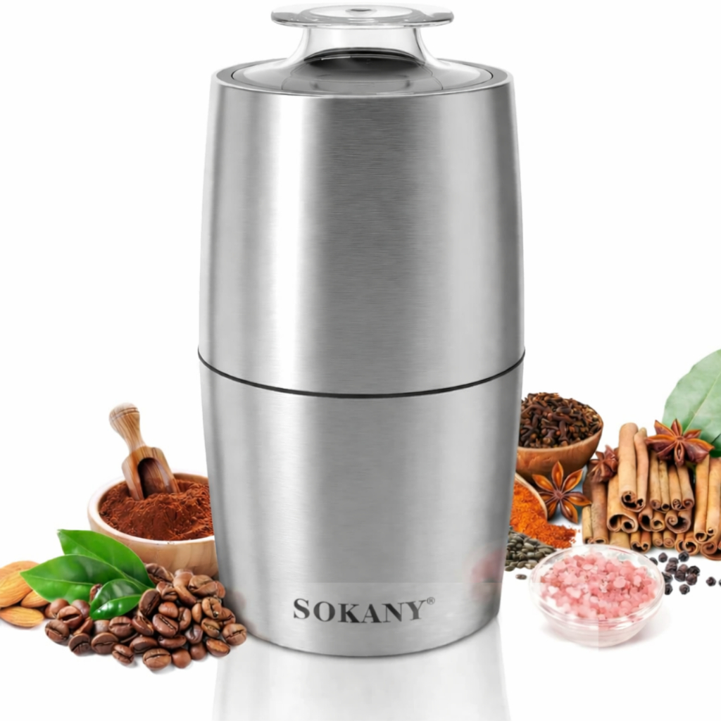 Moedor De Café 110v ou 220v Elétrico Grãos Aço Inox 2 Lâminas 60g Pronta Entrega