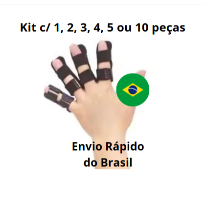 Kit 1, 2, 3, 4, 5 ou 10 Tala Para Dedo Mão Ajustável Alívio Dor Fraturas Gatilho Martelo Torto Imobilizadora Ortopédica