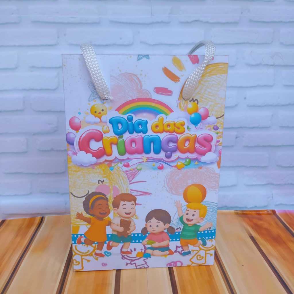 Sacolinha Surpresa Dias das Crianças Lembrancinha Surpresa Festa Infantil (PEGUE E MONTE