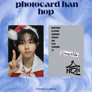 Photocard fanmade Han jisung stray kids hop frente e verso/apenas verso em Oferta na Shopee