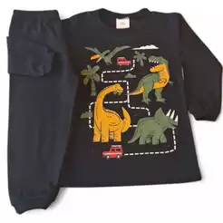Conj Bebê - Blusa Calça Manga Longa 100% Algodão Menina/Menino RN ao GG Ref 2009