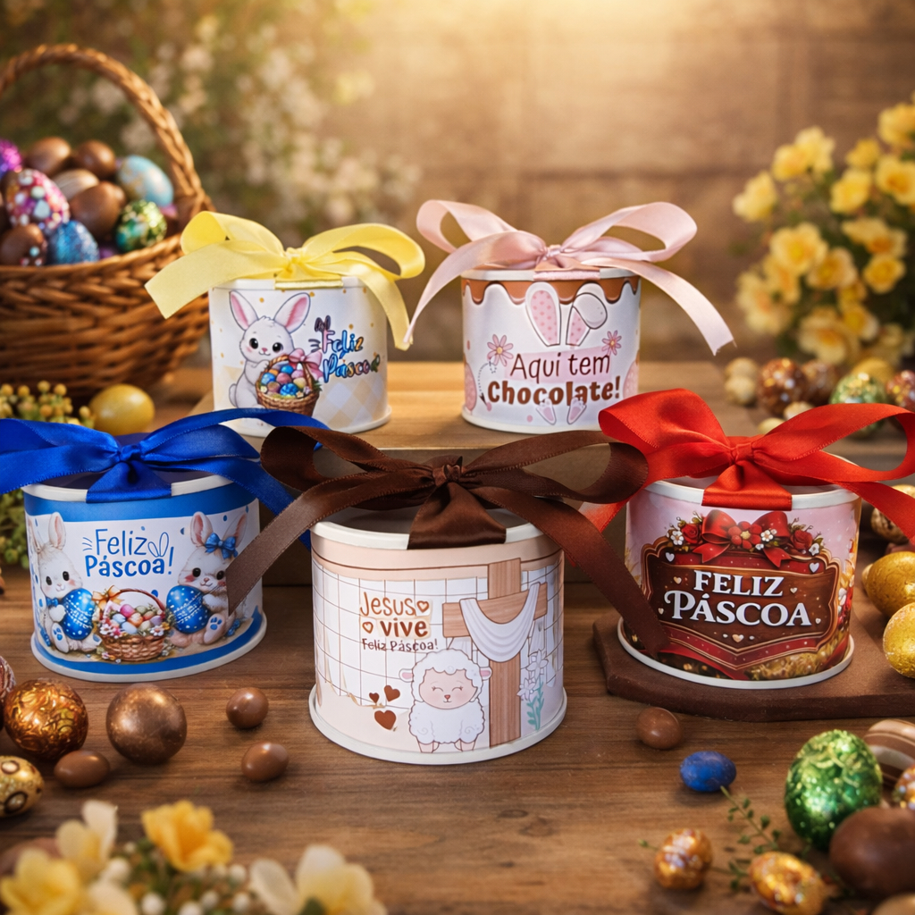 Tubolata Páscoa Personalizada 6x5cm Lembrancinha Porta Chocolate em Oferta na Shopee