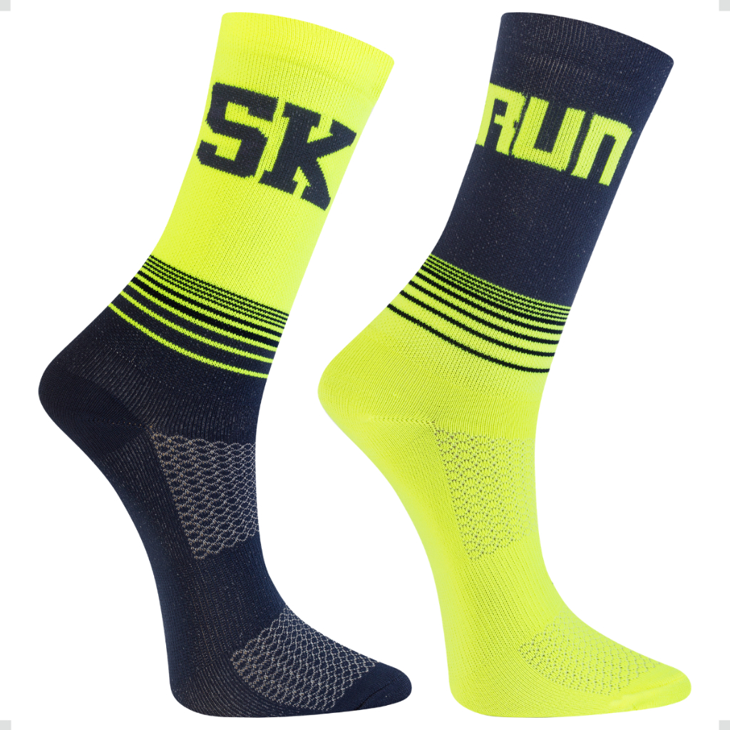 Kit 2 Pares Meia Poliamida Perfomance Run Cano Alto Corrida Anti-Bolhas Running