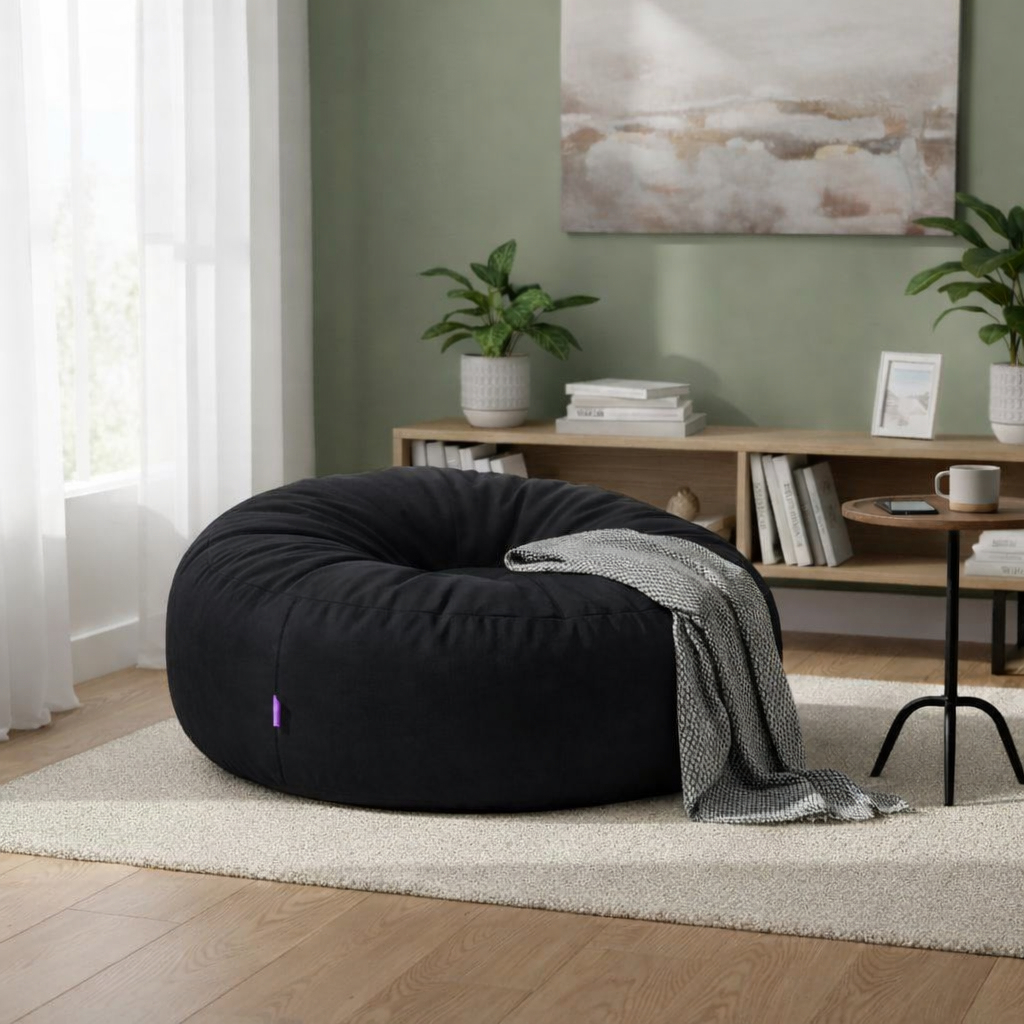 Puff Gigante Almofadão Com Enchimento 40cm Altura x140 de Diâmetro Varanda Sala Decoração Toque Suave e Aconchegante em Oferta na Shopee