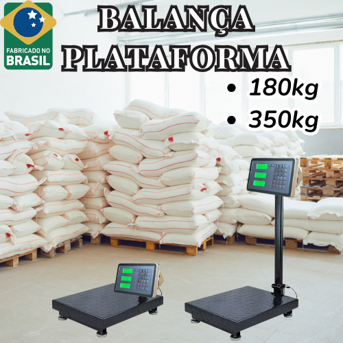 BALANÇA ELETRÔNICA DIGITAL ALTA PRECISÃO BATERIA RECARREGÁVEL 40KG 180KG 350KG