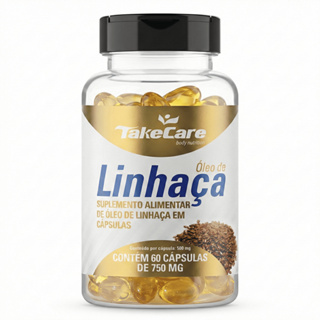 Óleo de Linhaça Take Care 60 Cápsulas - Fonte Natural de Ômega 3, 6 e 9 em Oferta na Shopee