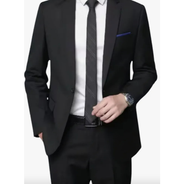 Terno Italiano Slim Preto (Palitó + Calça) - Promoção