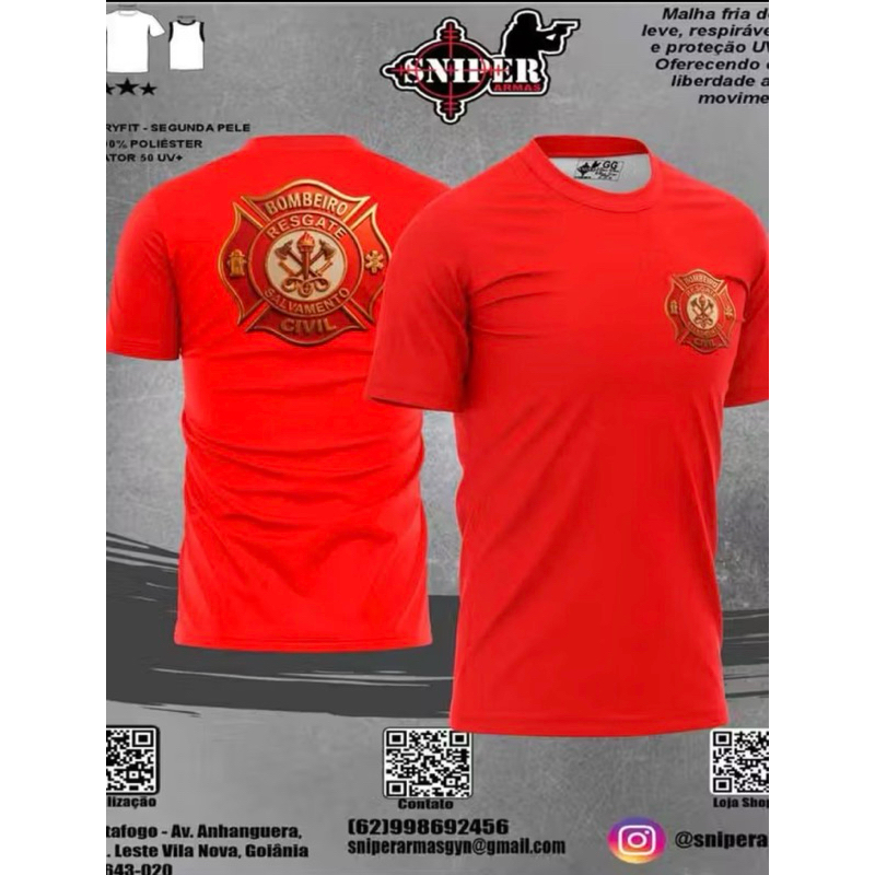 Camiseta Sniper BOMBEIRO