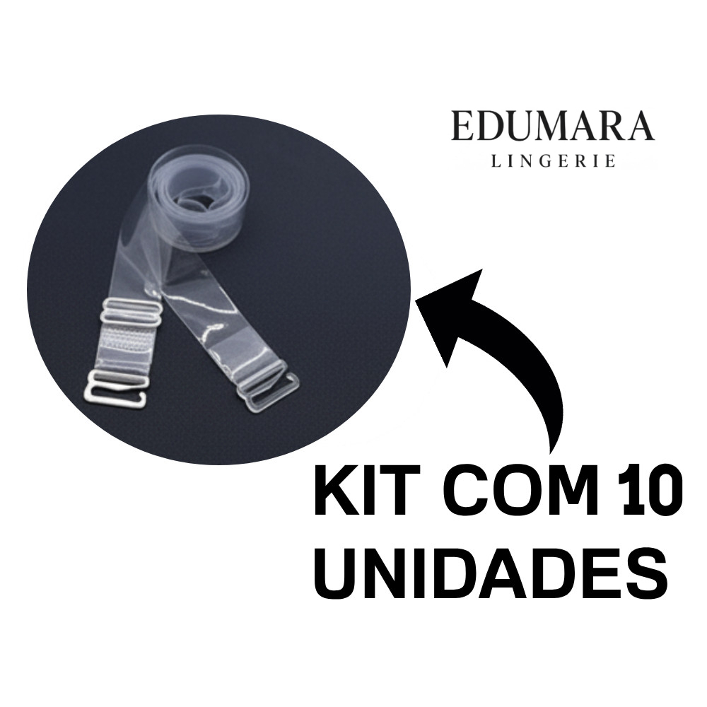 Kit 2 à 10 Alças de Silicone Invisível Para Sutiã Antialérgica Ajustável e Confortável Edumara em Oferta na Shopee