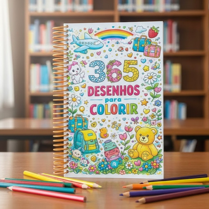 365 Desenhos para Colorir Branco + 300 Imagens para Colorir em Oferta na Shopee