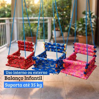 Cadeirinha de Balanço Infantil em Madeira Reforçada, Suporta até 35kg, Crianças até 10 Anos em Oferta na Shopee