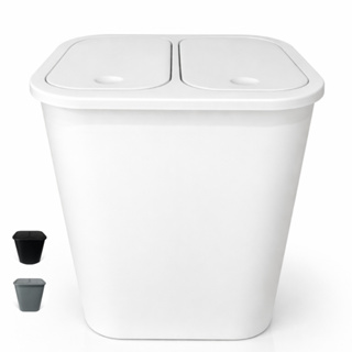 Lixeira Click Dupla 25 Litros Botão Click Fácil Preta Premium Branca em Oferta na Shopee
