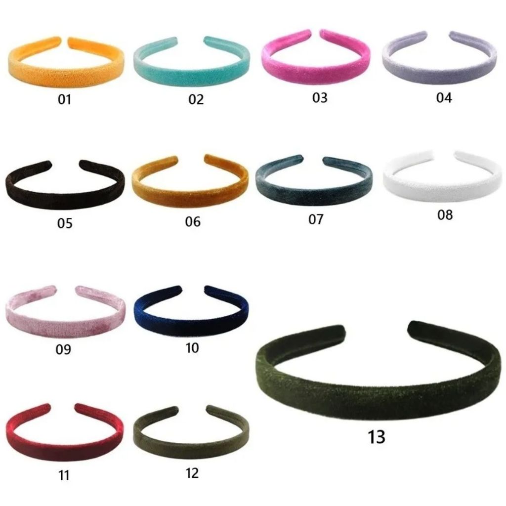KIT 02 TIARA ARCO ARQUINHO ENCAPADA VELUDO LISA 15MM/ 1,5CM em Oferta na Shopee