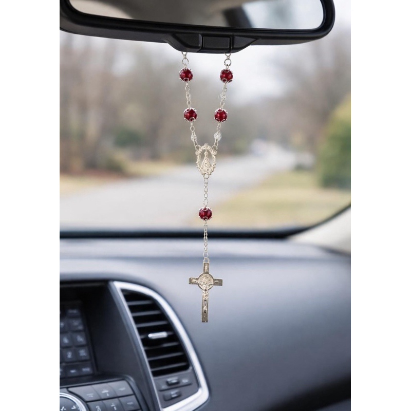 Terço Dezena para Carro Nossa Senhora Aparecida Pérola e Cristal
