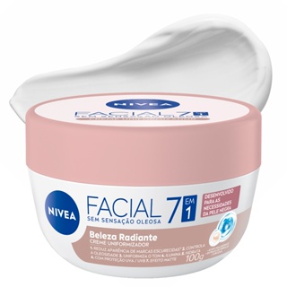 NIVEA Hidratante Facial Beleza Radiante 7 em 1 100g BBB 26 em Oferta na Shopee