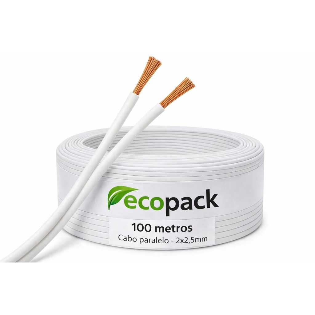Fio Cordão Paralelo 2x2,5mm com 100 metros para extensoes  e circuitos Eletricos