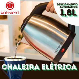 Chaleira Elétrica Inox Prateada Unitemermi 120V ou 220V em Oferta na Shopee